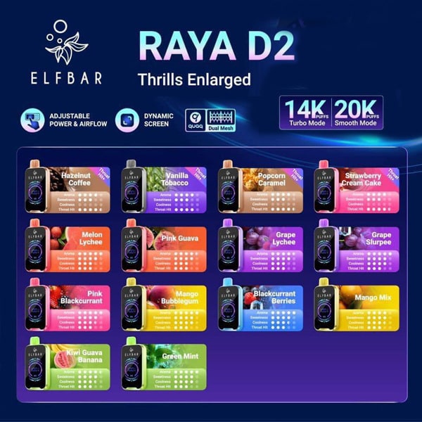 Elfbar Raya D2 (20000 Puffs)
